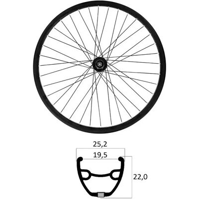 Mvtek Roue Avant Gravel Disc Tubeless - Publicité Mvtek Roue Avant Gravel Disc Tubeless - Publicité