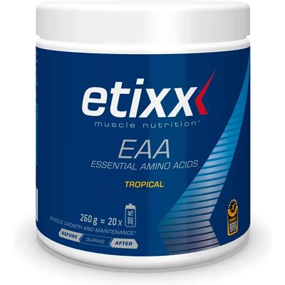 Etixx EAA Tropical 260 g Poudre d'acides aminés essentiels - Muscles et récupération - Publicité Etixx EAA Tropical 260 g Poudre d'acides aminés essentiels - Muscles et récupération - Publicité