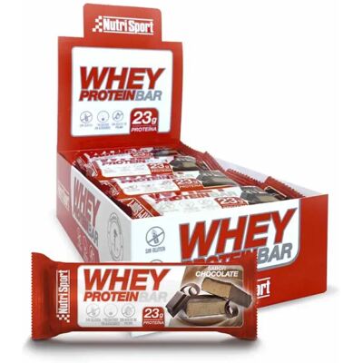 Barre protéinée au chocolat Nutrisport - 12 x 70g - Publicité Barre protéinée au chocolat Nutrisport - 12 x 70g - Publicité