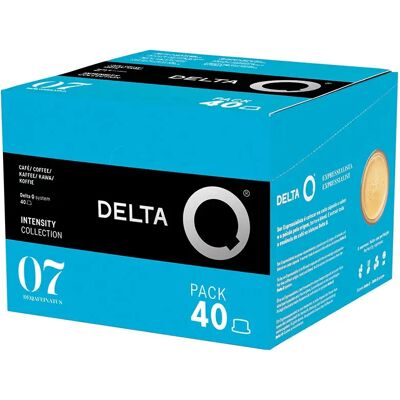 Delta Q DeQafeinatus - Capsules de café - 40 unités - Publicité Delta Q DeQafeinatus - Capsules de café - 40 unités - Publicité
