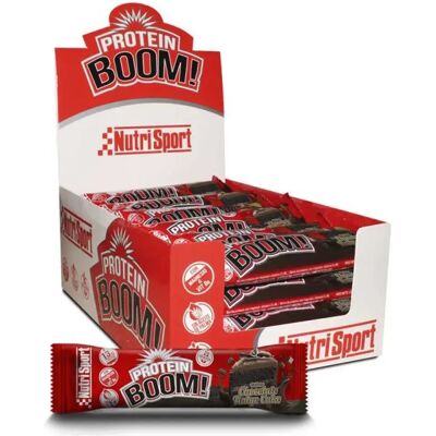 NutriSport Nutrisport Protein Boom - Gâteau Fudge au Chocolat - 24 Barres - Publicité NutriSport Nutrisport Protein Boom - Gâteau Fudge au Chocolat - 24 Barres - Publicité