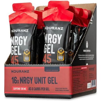 Nduranz Boîte De Gels énergétiques Nrgy 45 Caff Café Et Amarena 75g 16 Unités - Publicité Nduranz Boîte De Gels énergétiques Nrgy 45 Caff Café Et Amarena 75g 16 Unités - Publicité