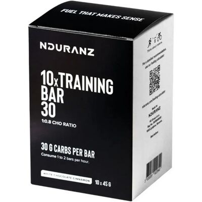 Nduranz Boîte De Barres énergétiques Training 30 Chocolat Blanc Et Cannelle 45g 10 Unités - Publicité Nduranz Boîte De Barres énergétiques Training 30 Chocolat Blanc Et Cannelle 45g 10 Unités - Publicité