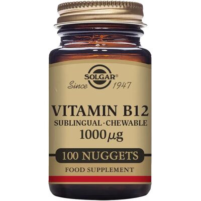 Solgar Vitamine B12 1000µg nuggets à mâcher (100 pcs.) - Publicité Solgar Vitamine B12 1000µg nuggets à mâcher (100 pcs.) - Publicité