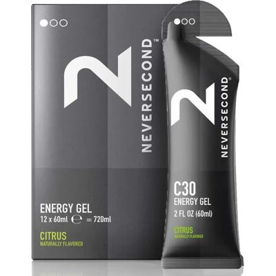 Neversecond Boîte De Gels énergétiques C30 Citrique 60ml 12 Unités - Publicité Neversecond Boîte De Gels énergétiques C30 Citrique 60ml 12 Unités - Publicité