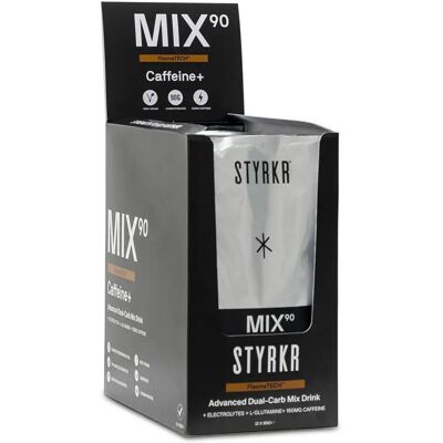 Styrkr MIX90 Mélange Énergétique Double Carbone avec Caféine - Boîte de 12 - Publicité Styrkr MIX90 Mélange Énergétique Double Carbone avec Caféine - Boîte de 12 - Publicité