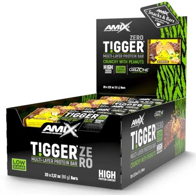Amix Boîte De Barres Protéinées Tiggerzero Multi-layer Vanille Et Caramel 60g 20 Unités - Publicité Amix Boîte De Barres Protéinées Tiggerzero Multi-layer Vanille Et Caramel 60g 20 Unités - Publicité