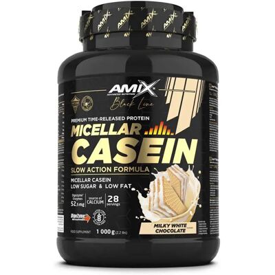 Amix Protéine Black Micellar 1kg Casein Chocolat Blanc - Publicité Amix Protéine Black Micellar 1kg Casein Chocolat Blanc - Publicité