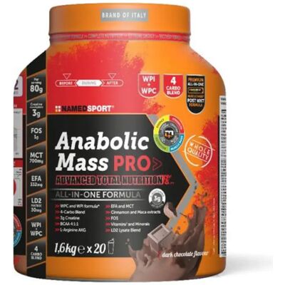 NAMED SPORT Anabolic Mass Pro Chocolat Noir - Complément alimentaire - Publicité NAMED SPORT Anabolic Mass Pro Chocolat Noir - Complément alimentaire - Publicité