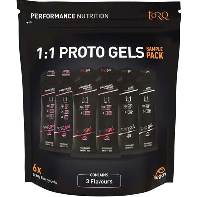 Torq Boîte De Gels énergétiques 1:1 Proto 60g 6 Unités - Publicité Torq Boîte De Gels énergétiques 1:1 Proto 60g 6 Unités - Publicité