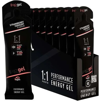 Torq Boîte De Gels énergétiques 1:1 Proto Yogurt À La Fraise 60g 12 Unités - Publicité Torq Boîte De Gels énergétiques 1:1 Proto Yogurt À La Fraise 60g 12 Unités - Publicité