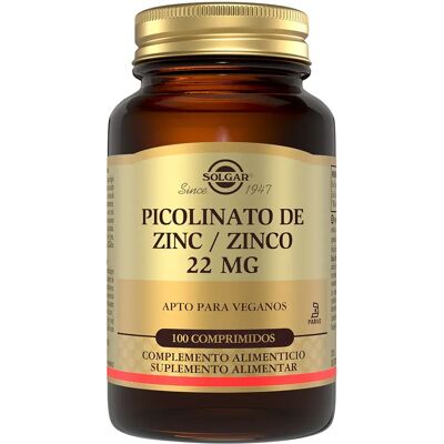 Solgar Comprimés Picolinato Zinc 100 Unités Multicolor One Size - Publicité Solgar Comprimés Picolinato Zinc 100 Unités Multicolor One Size - Publicité