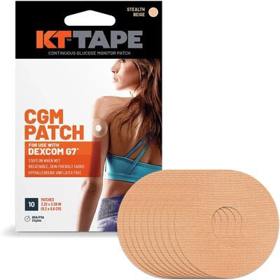 Kt Tape Bande De Kinésiologie Prédécoupée Cgm Dexcom Beige One Size - Publicité Kt Tape Bande De Kinésiologie Prédécoupée Cgm Dexcom Beige One Size - Publicité