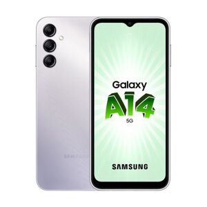 Samsung Galaxy A14 (5G) 64 Go, Argent, Débloqué - Neuf