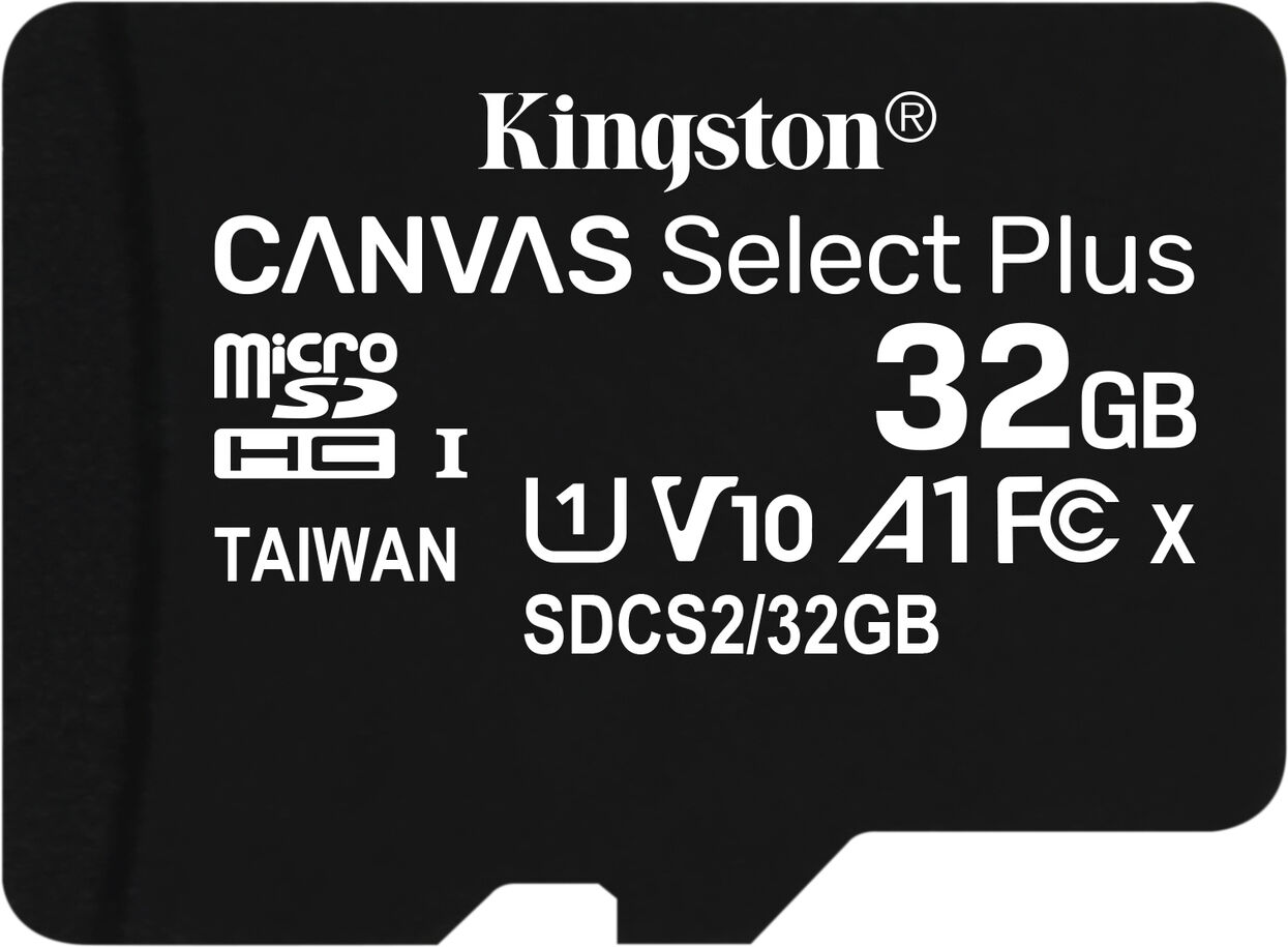 Kingston Technology Carte micSDHC Canvas Select Plus 100R A1 C10 de 32 Go + ADP - Neuf