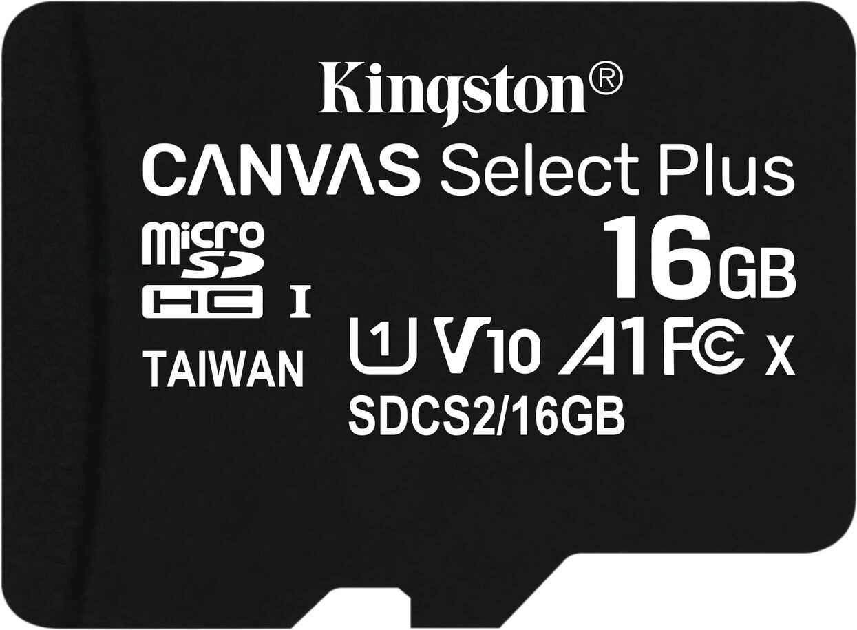 Kingston Technology Canvas Select Plus 16 Go MicroSDHC UHS-I Classe 10 - Neuf