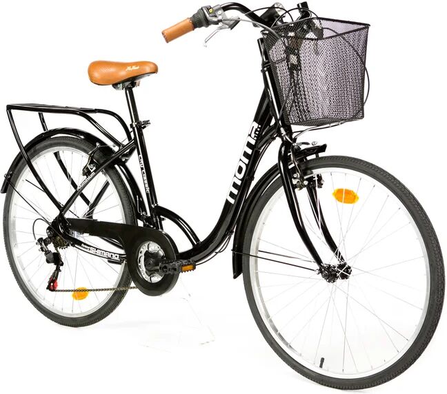 Momabikes Vélo de Ville City Classic 26 , Aluminium SHIMANO 18v, Noir - Neuf