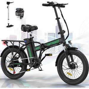 Vélo Électrique HITWAY 20 pouces Noir Vert 250W 36V 11.2Ah