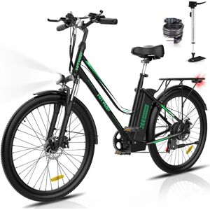 Vélo Électrique HITWAY Noir 26 POUCES 250W 36V 11.2Ah Shimano