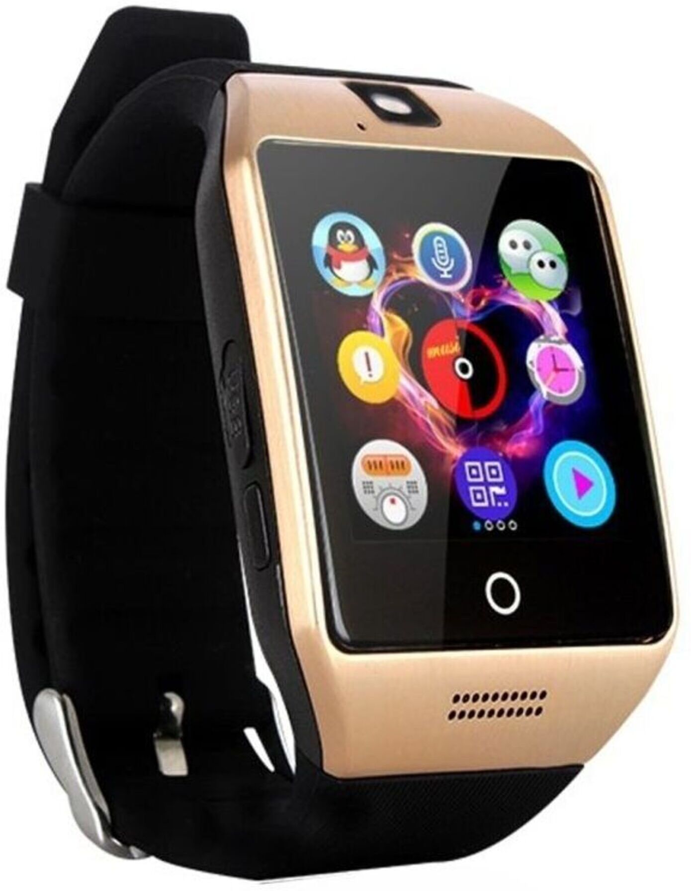 Montre Connectée Android iOs Smartwatch Bluetooth Phone Appels Anti Perte Or + SD 16Go YONIS - Neuf