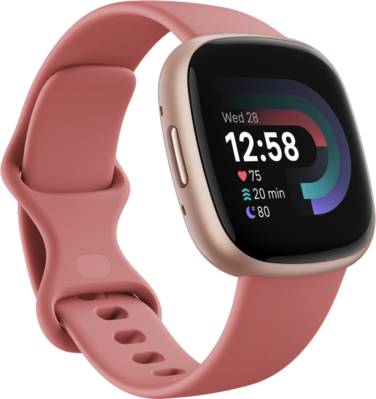 Fitbit Versa 4 Numérique Écran tactile Rose GPS (satellite) - Neuf