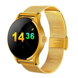 Smartwatch Android iOs Montre Connectée 1,22' Cardio Podomètre Or YONIS