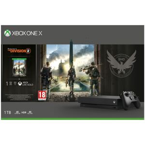 Microsoft Xbox One X + Tom Clancy's The Division 2 1000 Go Wifi Noir - Neuf