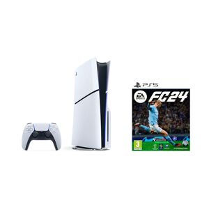 Sony Pack PS5 Slim & EA Sports FC 24 - Console de Jeux Playstation 5 Slim (Standard) 1 To, Blanc - Neuf