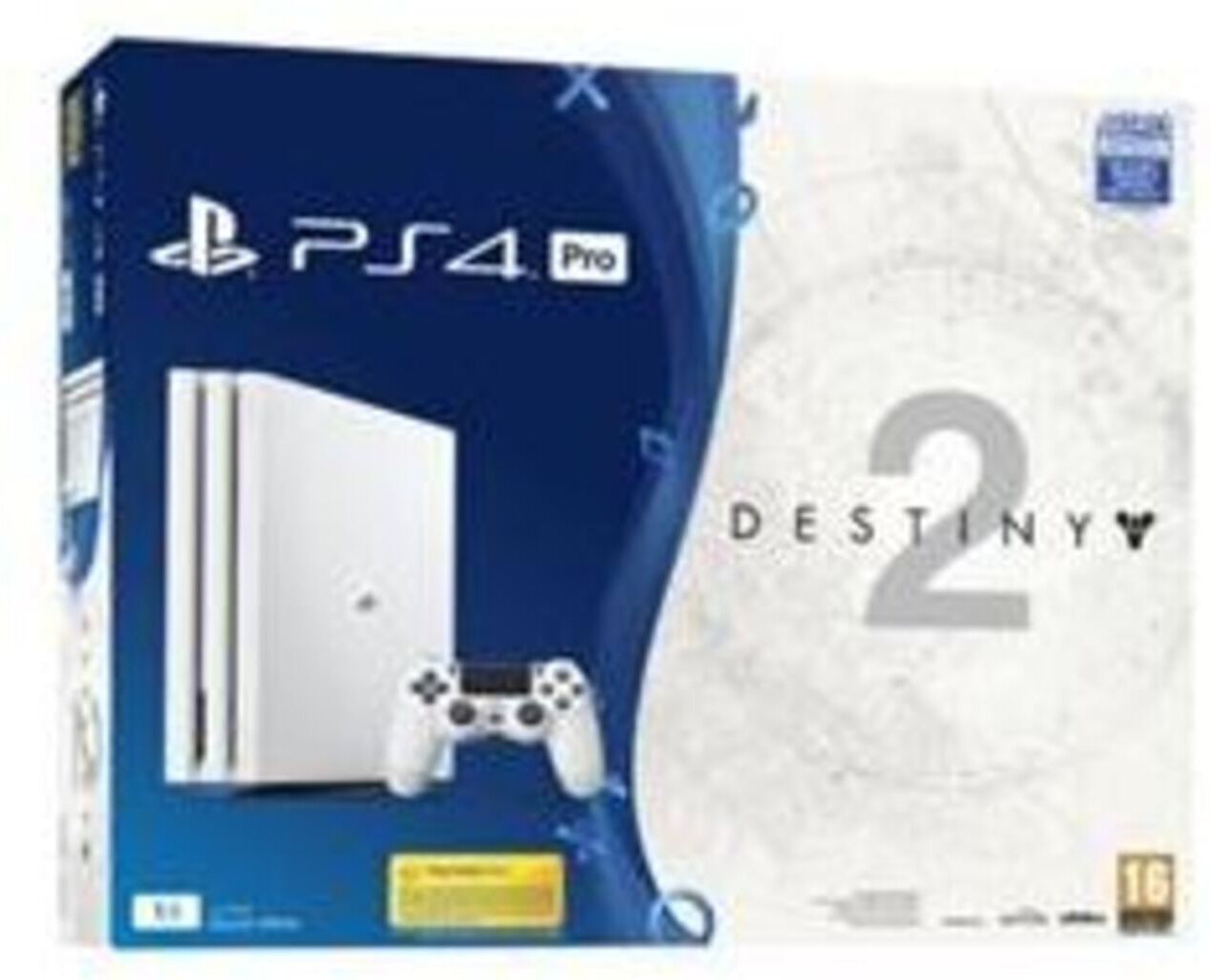 Sony Console PlayStation 4 1 To Glacier Blanche (PS4) + Destiny 2 - Reconditionné