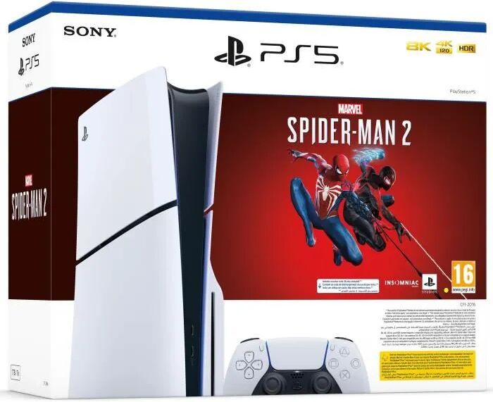 Sony Pack PS5 Slim & Marvel's Spider-man 2 - Console de jeux PlayStation 5 Slim 1 To (Standard) - Reconditionné