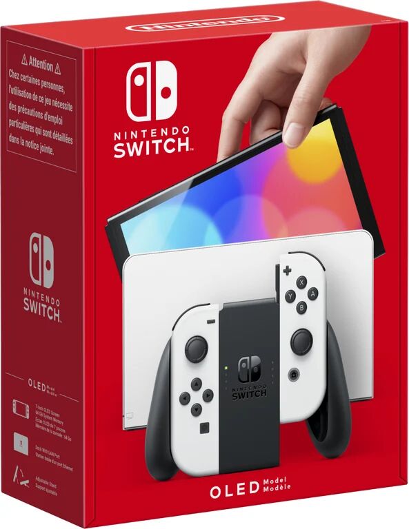 Nintendo Switch (OLED) - Console de jeux portables 17,8 cm (7 ) 64 Go Écran tactile Wifi, Blanc - Neuf