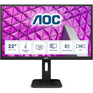 AOC P1 22P1 écran plat de PC 54,6 cm (21.5 ) 1920 x 1080 pixels Full HD LED Noir - Neuf