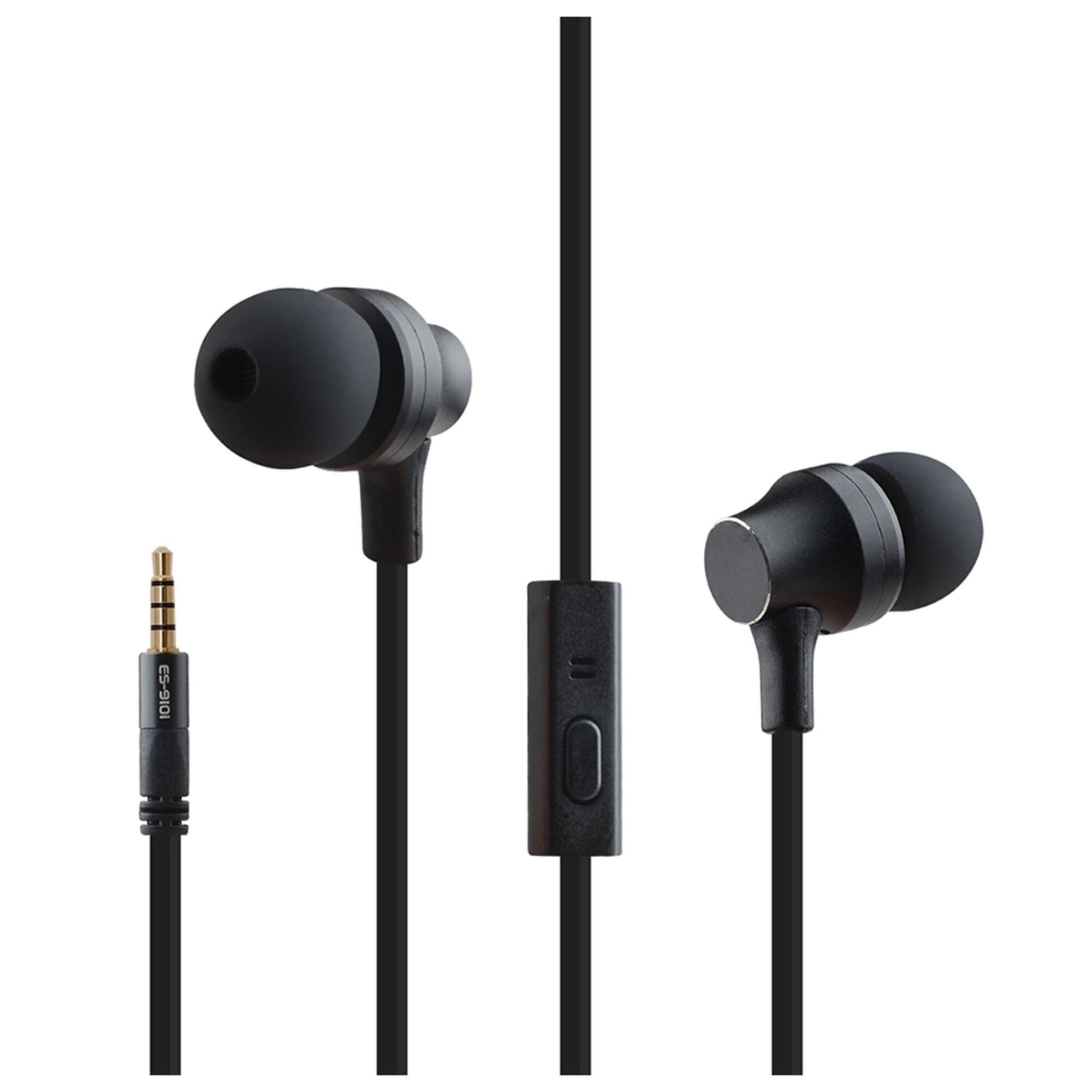 Écouteurs Smartphone Intra-Auriculaires Tpe Microphone Bouton Appel Rappel Noir YONIS - Neuf