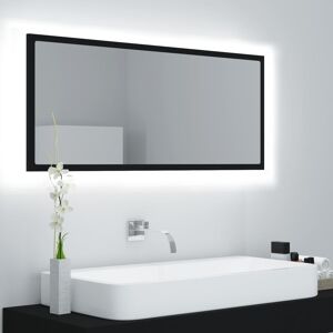 804941 vidaXL Miroir à LED de salle de bain Noir 100x8,5x37 cm Acrylique - Publicité