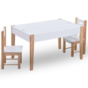 286189 vidaXL Ensemble de table et chaises pour enfants 3 pcs Noir et blanc - Publicité
