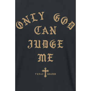 Tupac Shakur T-Shirt Manches courtes  de Tupac Shakur - Only God Can Judge Me - S à 3XL - pour Homme - noir  - noir - Male - 3XL - Publicité