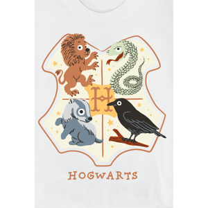 Harry Potter T-shirt  de Harry Potter - Kids - Hogwarts - Crest - 116 à 164 - pour filles & garçonse - blanc  - blanc - Unisex - 6 Ans - Publicité