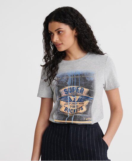 Superdry Workwear T-Shirt mit Foto-Print  - grau - female - 36