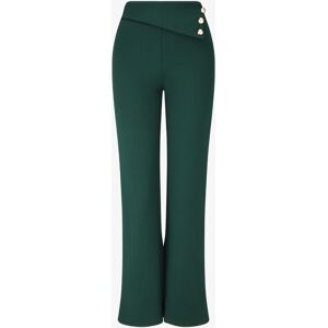 Stand-prive.com Pantalon uni a boutons decoratifs