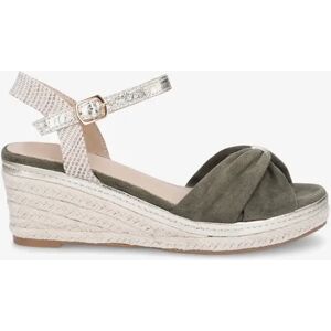 Stand-prive.com Sandales compensees en suedine style espadrille