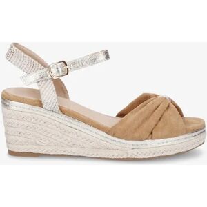 Stand-prive.com Sandales compensees en suedine style espadrille