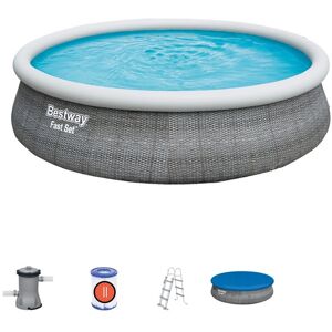 Bestway Piscine ronde autoportée Fast Set Bestway - Ø 4,57 x H.1,07 m