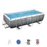 Piscine tubulaire rectangulaire Power Steel Bestway - 4,04 x 2,01 m - Motif rotin