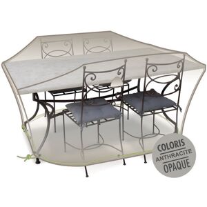 Morel Housse Cover'air Jardiline pour table + chaises 4-6 p - 190 x 120 x H.70 cm