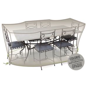 Morel Housse Cover'air Jardiline pour table + chaises 6-8 p - 240 x 130 x H.70 cm