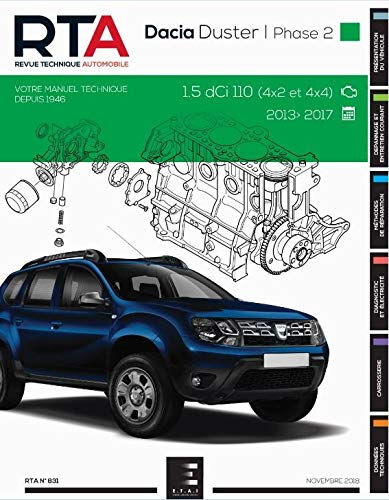 E.T.A.I - Revue Technique Automobile 831 - DACIA DUSTER I PHASE 2 - 2013 à 2017 E-T-A-I  etai ETAI