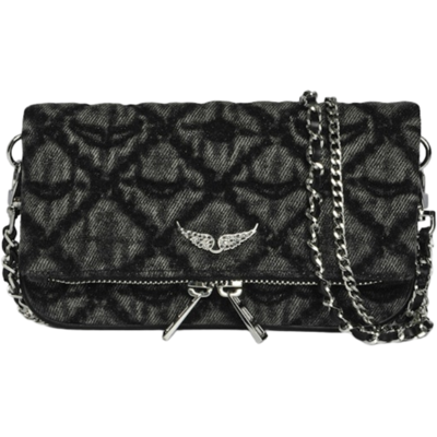 Zadig & Voltaire Pochette Rock Mini Monogram - Publicité Zadig & Voltaire Pochette Rock Mini Monogram - Publicité
