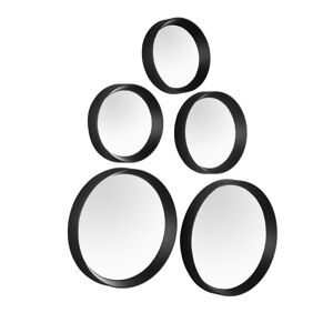 BOITE A DESIGN 5 Miroirs Lia ronds design Noir