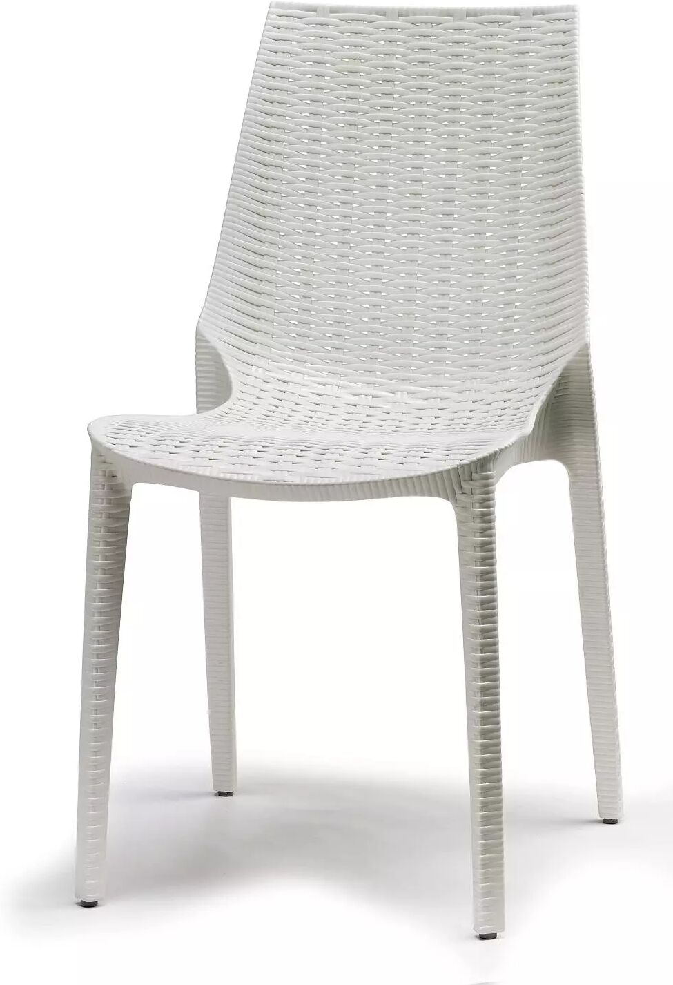 Scab design Chaise tressée style rotin design - LUCREZIA Blanc