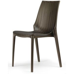 Scab design Chaise tressée style rotin design - LUCREZIA Bronze